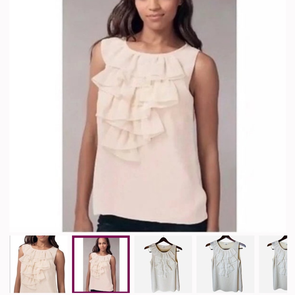 CAbi Cascading Ruffle LaFemme Blouse. Almost new / excellent condition!